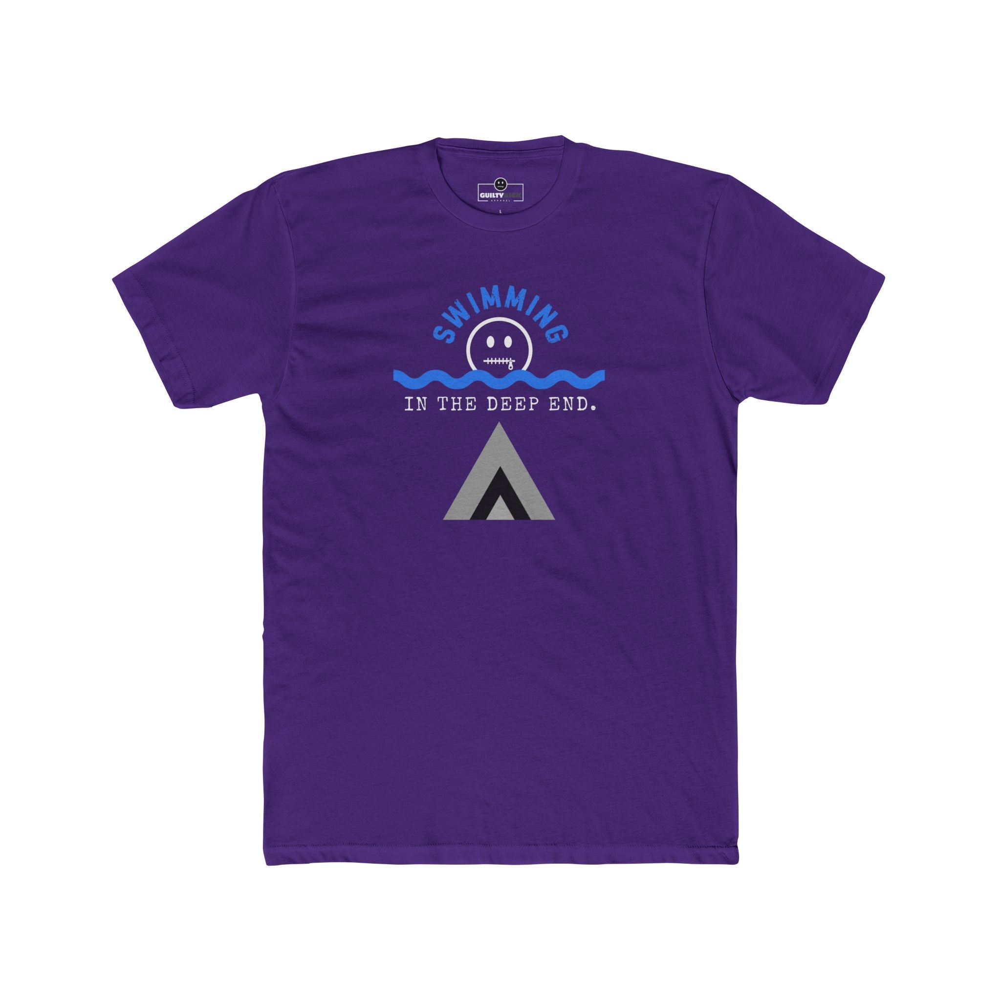 Swimming in the Deep End Tee Absurdist Introvert Zipper Smile Graphic T-Shirt - Guilty Kick Apparel