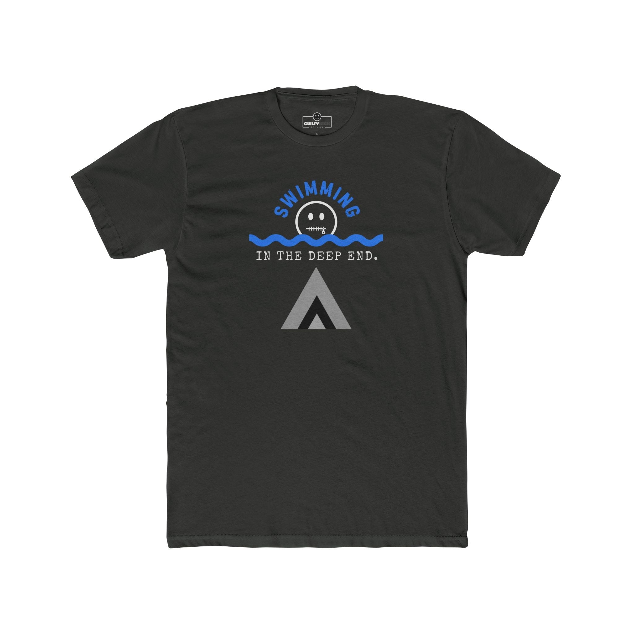Swimming in the Deep End Tee Absurdist Introvert Zipper Smile Graphic T-Shirt - Guilty Kick Apparel