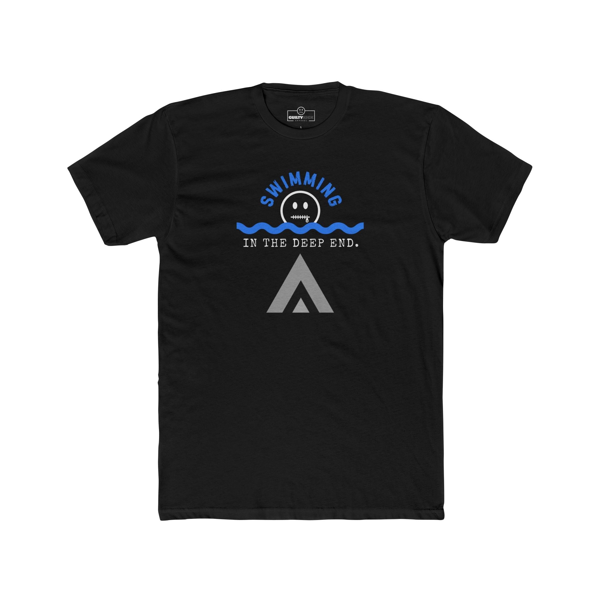 Swimming in the Deep End Tee Absurdist Introvert Zipper Smile Graphic T-Shirt - Guilty Kick Apparel