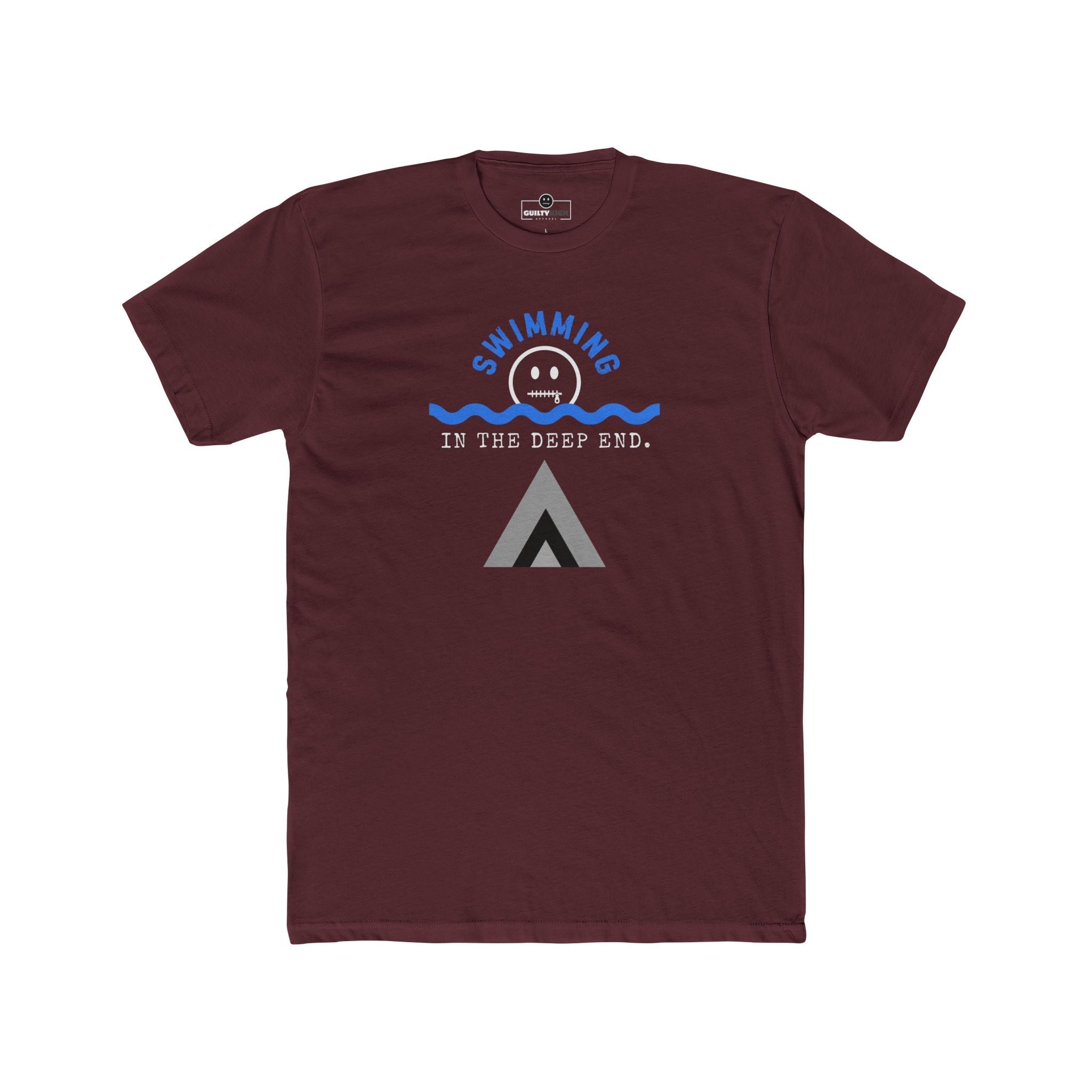 Swimming in the Deep End Tee Absurdist Introvert Zipper Smile Graphic T-Shirt - Guilty Kick Apparel