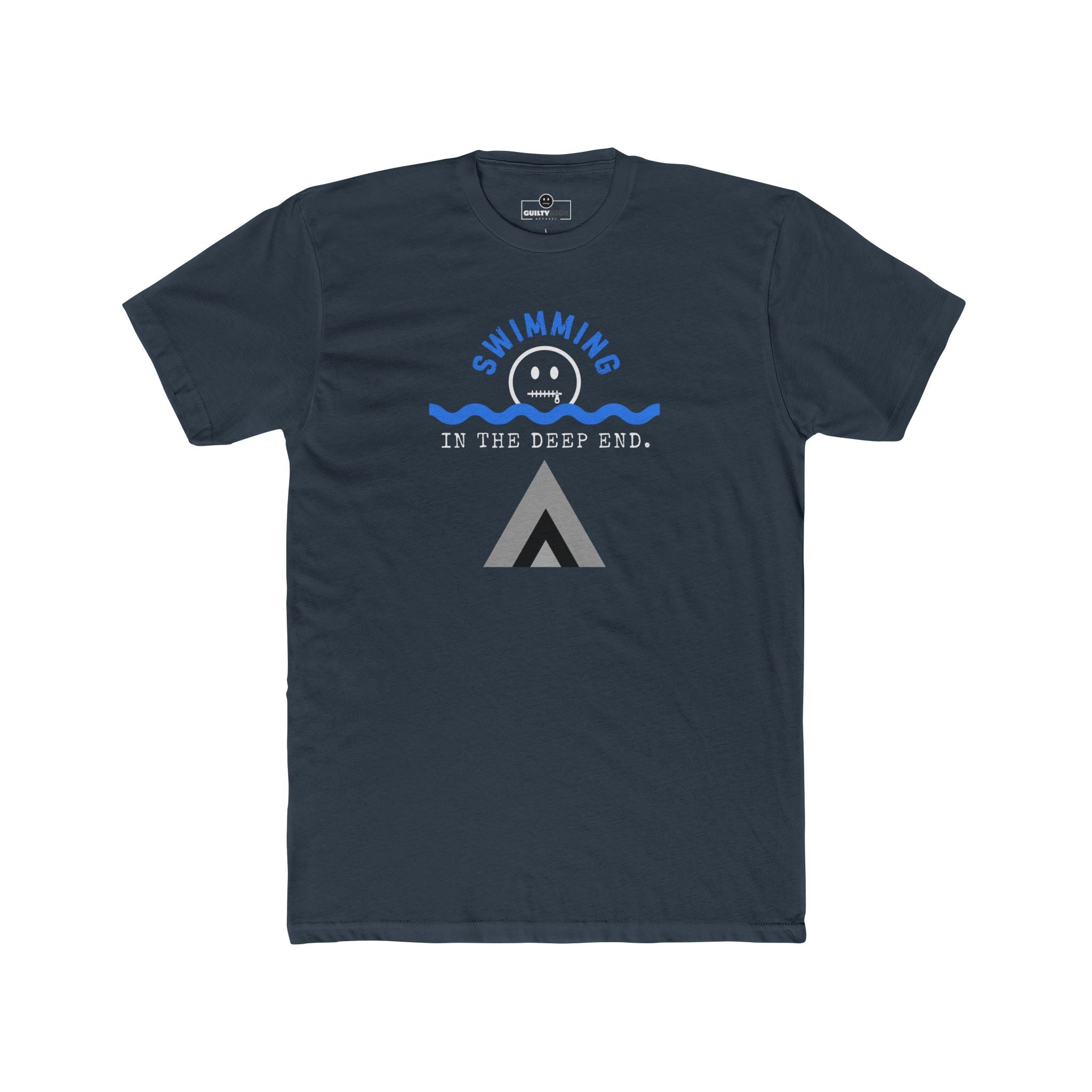 Swimming in the Deep End Tee Absurdist Introvert Zipper Smile Graphic T-Shirt - Guilty Kick Apparel