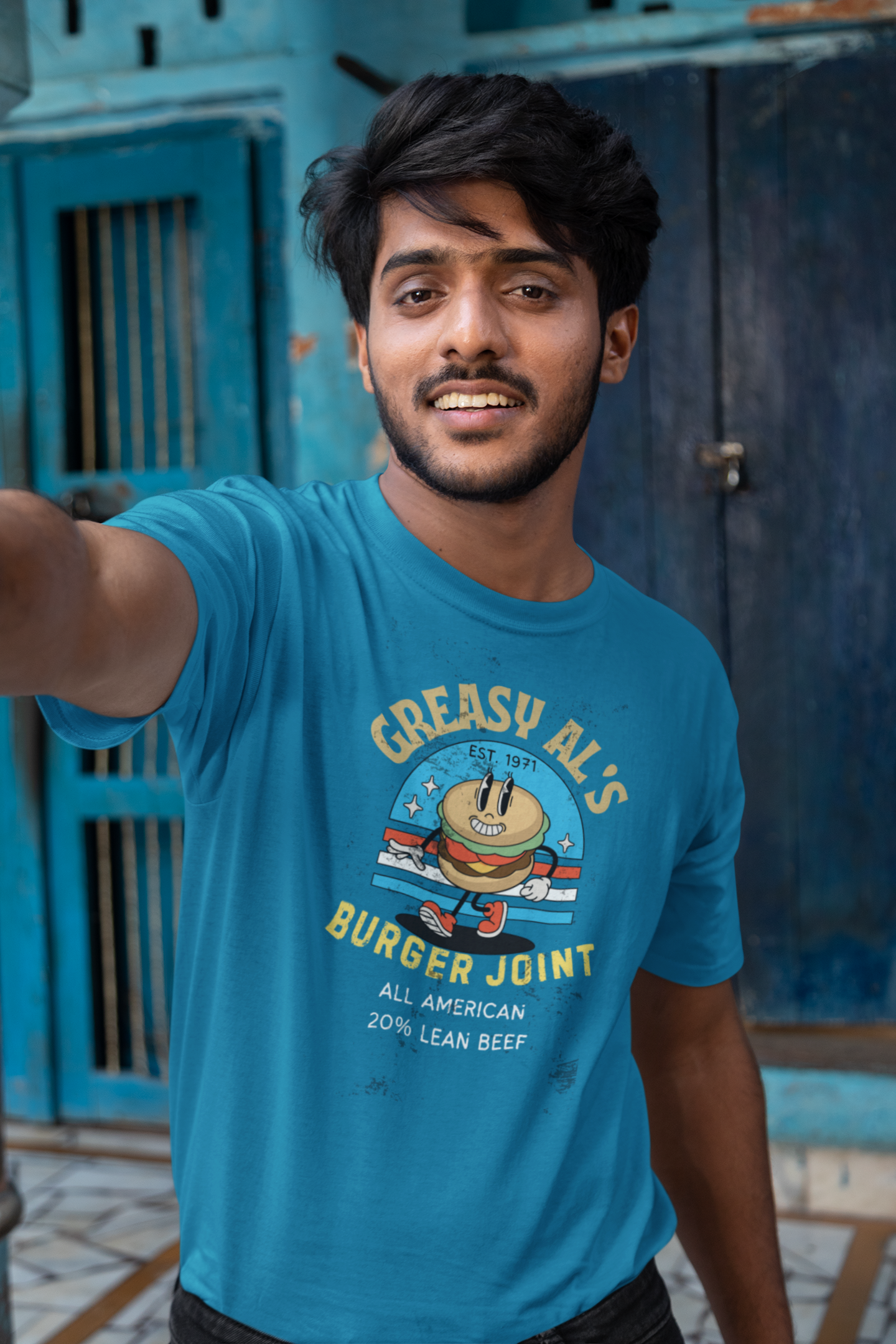 Vintage Greasy Al's Burger Joint Unisex Cotton Crew Tee