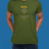 Shhh I Eat Cereal For Dinner Funny Graphic T-Shirt | Guilty Kick Confessions Collection