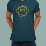 Vintage 1973 "Born Yesterday" Distressed Graphic Tee | Guilty Kick Sunbaked Retro Humor Shirt