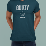 Guilty Shhh Zipper Face T-Shirt Funny Anti Social Satire Graphic Tee