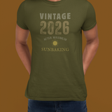 Vintage 2026 Retro Sunbaked T-Shirt Faded Distressed Aesthetic Tee