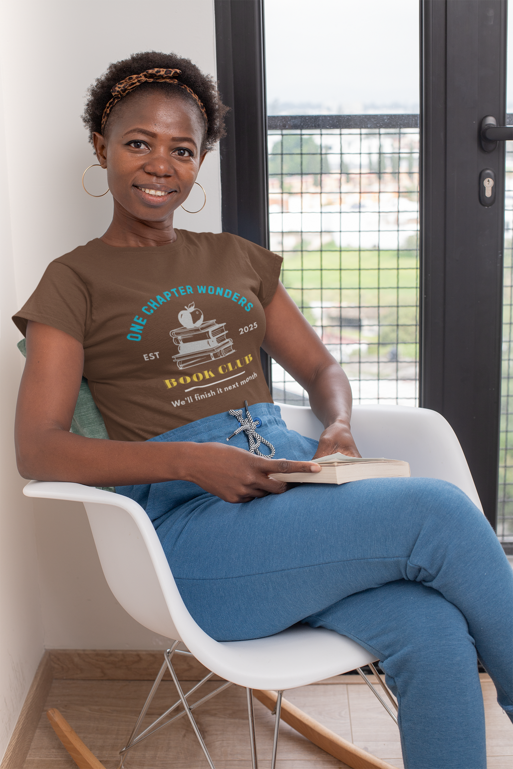 One Chapter Wonder Book Club tee for lazy readers.