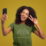 Feel Free Unbothered Graphic Tee Absurdist Inverted Typography Introvert T-Shirt