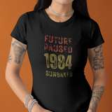 Future Paused 1984 Vintage T-Shirt Retro Dystopian Satire Graphic Tee