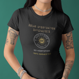 Solar Degradation Specialists T-Shirt Funny Sun Protection Satire Tee