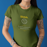 Shhh I Can't Pronounce Charcuterie Funny Graphic T-Shirt | Guilty Kick Confessions Collection