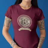 Guilty Until Proven Not Buoyant T-Shirt | Vintage Salem Witch Trials Parody Graphic Tee, Funny Puritan Compliance Scale Halloween Shirt