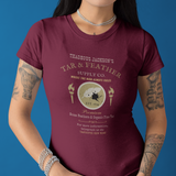 Thadeous Jacksons Tar & Feather Supply Co. T-Shirt, Vintage Dark Humor Graphic Tee, Frontier Mob Justice Satire Halloween Shirt