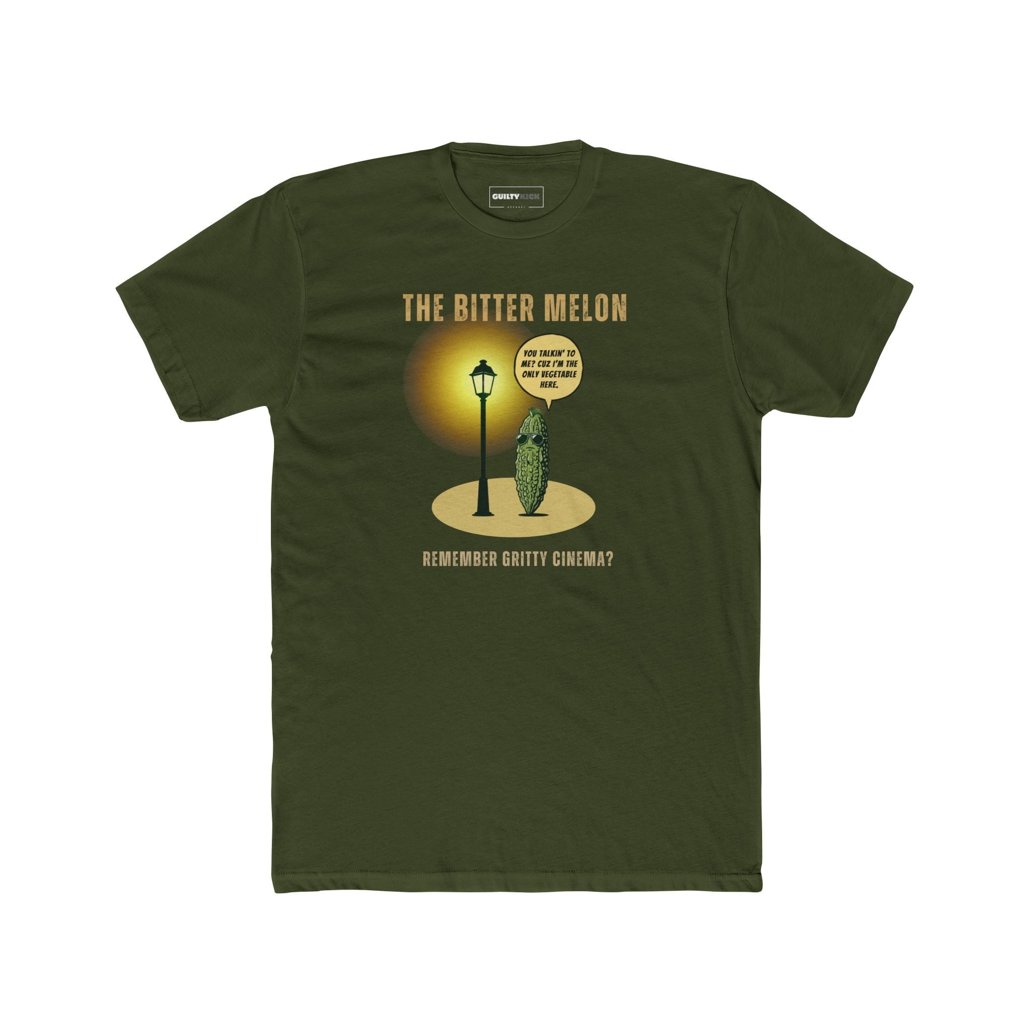 The Bitter Melon T-Shirt | Gritty Cinema Parody | Funny Taxi Driver Movie Tee - Guilty Kick Apparel