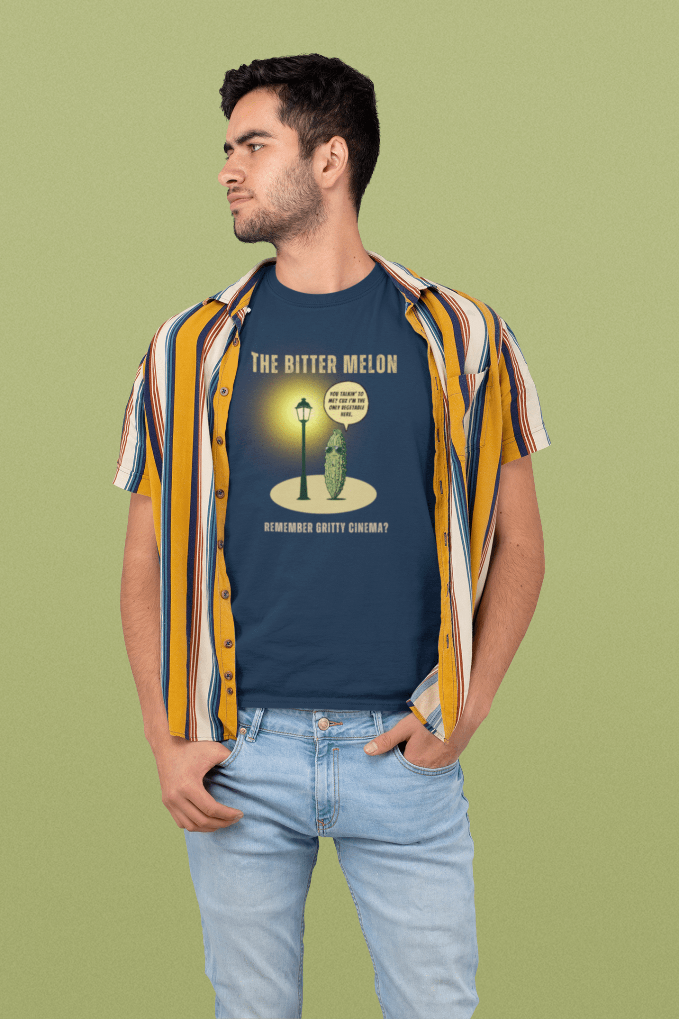 The Bitter Melon T-Shirt | Gritty Cinema Parody | Funny Taxi Driver Movie Tee - Guilty Kick Apparel