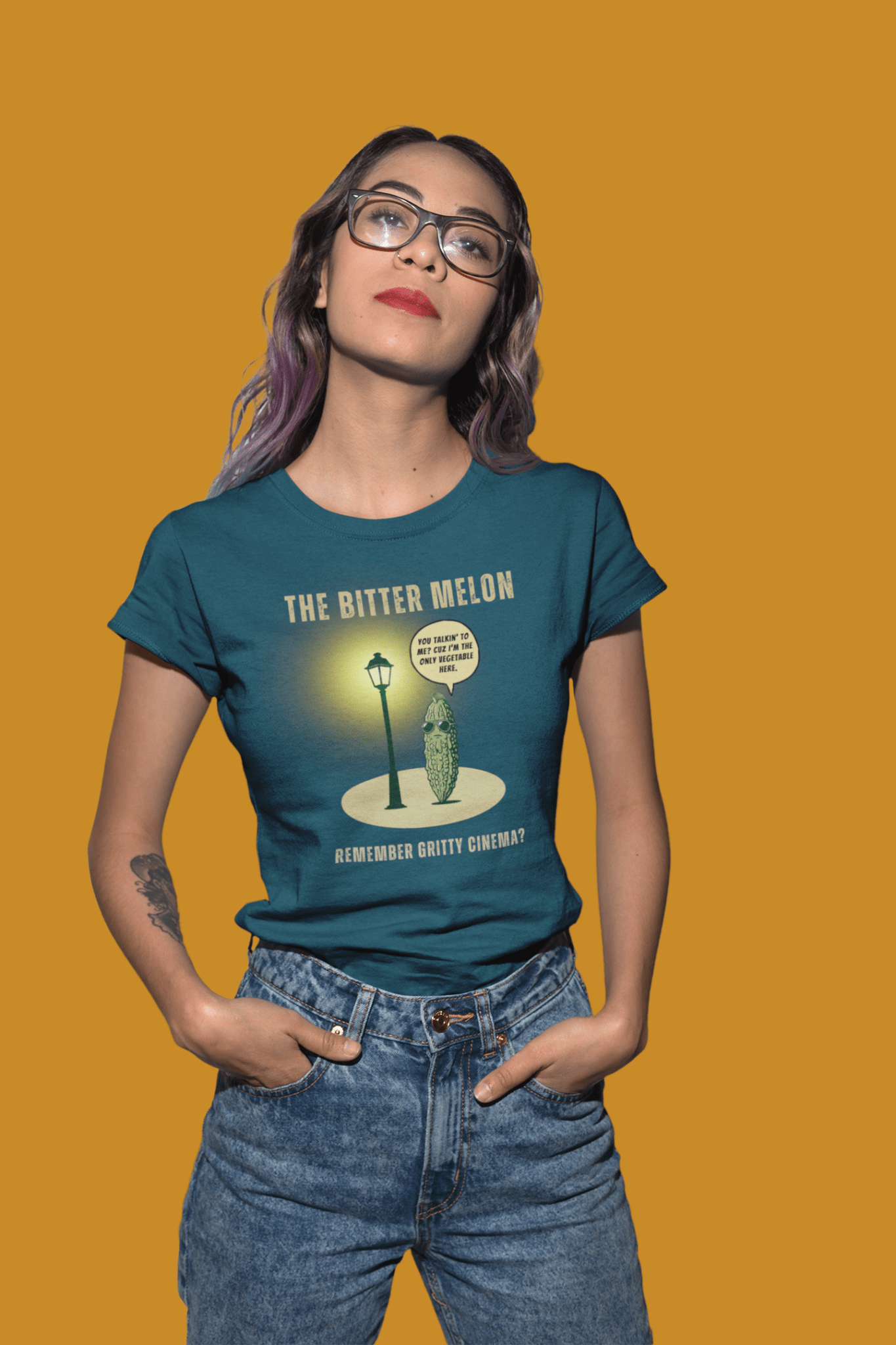 The Bitter Melon T-Shirt | Gritty Cinema Parody | Funny Taxi Driver Movie Tee - Guilty Kick Apparel