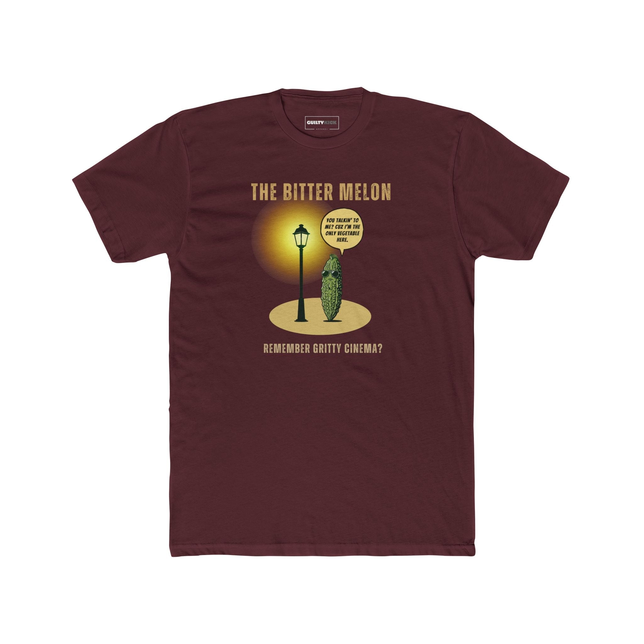 The Bitter Melon T-Shirt | Gritty Cinema Parody | Funny Taxi Driver Movie Tee - Guilty Kick Apparel