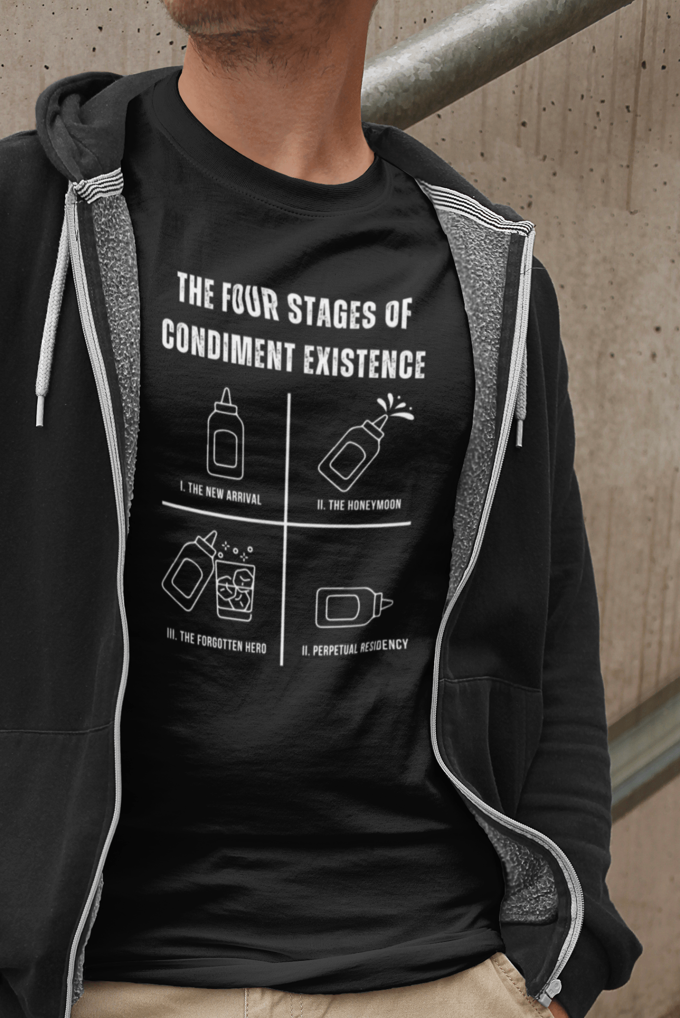 The Condiment Life Cycle: A Tragicomic Tee - Guilty Kick Apparel