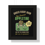 The Famous Appletini (Invented 1996) - Regret - Filled Retro Drink Poster - Guilty Kick Apparel