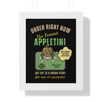 The Famous Appletini (Invented 1996) - Regret - Filled Retro Drink Poster - Guilty Kick Apparel