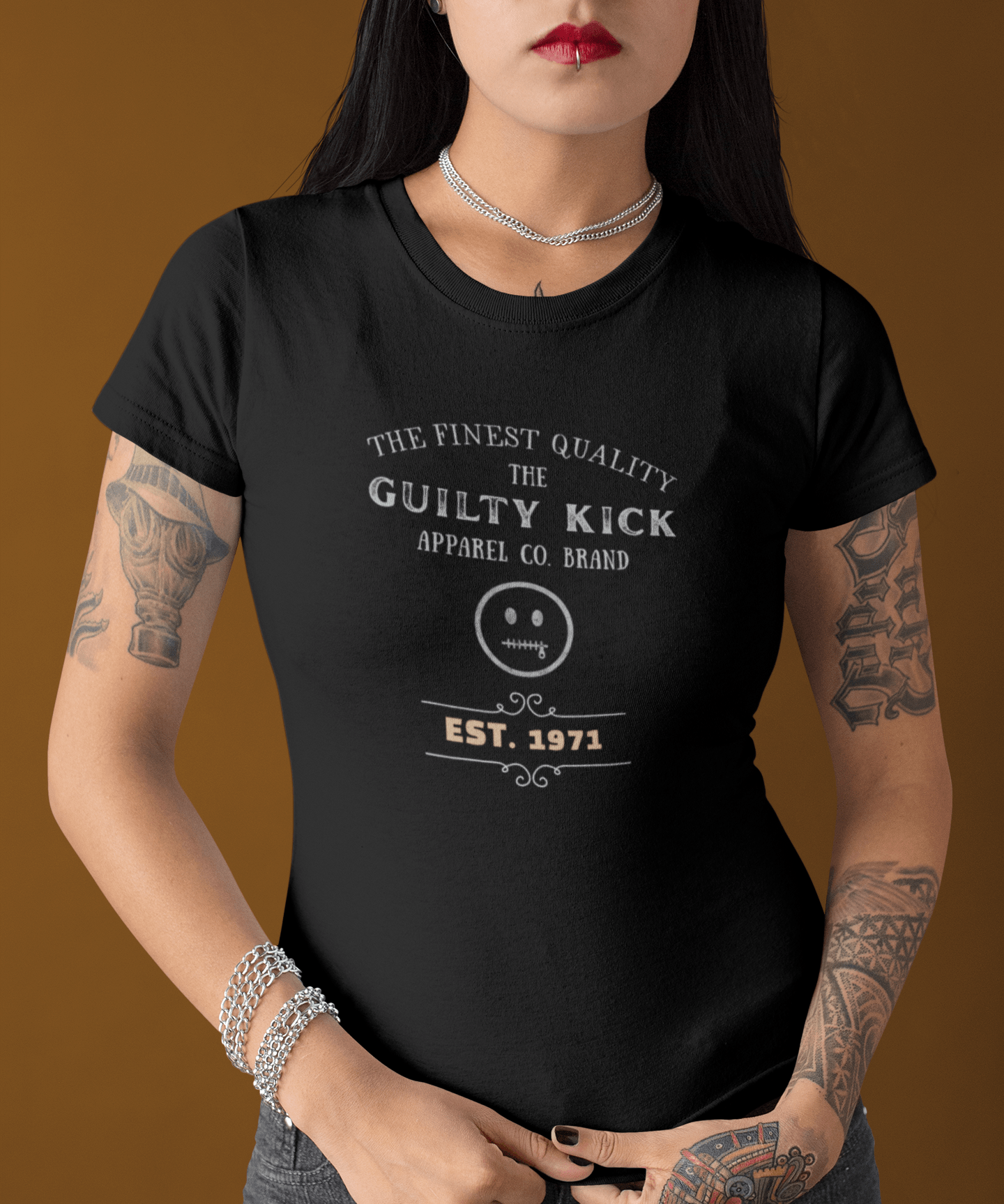 The Finest Quality "Guilty Kick" Est. 1971 Vintage Graphic T-Shirt, The Brand New Vintage Sunbaked Collection - Guilty Kick Apparel