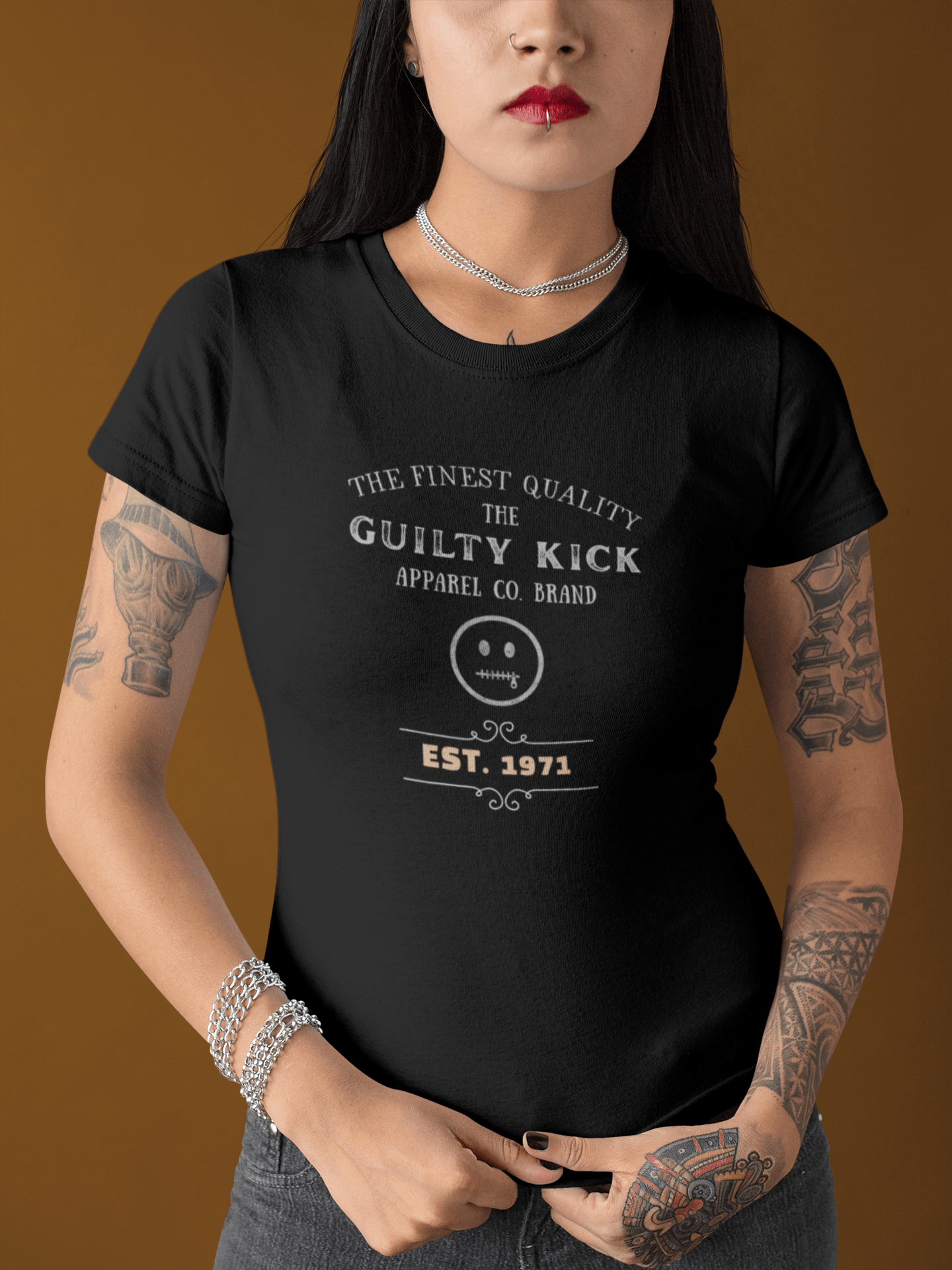 The Finest Quality "Guilty Kick" Est. 1971 Vintage Graphic T-Shirt, The Brand New Vintage Sunbaked Collection - Guilty Kick Apparel