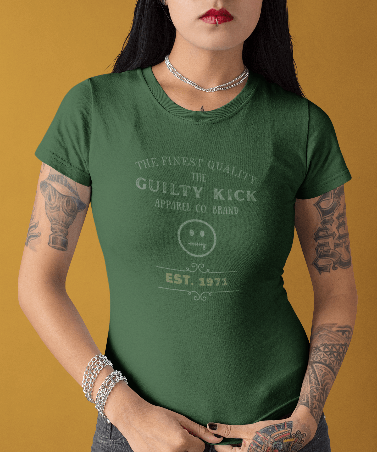 The Finest Quality "Guilty Kick" Est. 1971 Vintage Graphic T-Shirt, The Brand New Vintage Sunbaked Collection - Guilty Kick Apparel