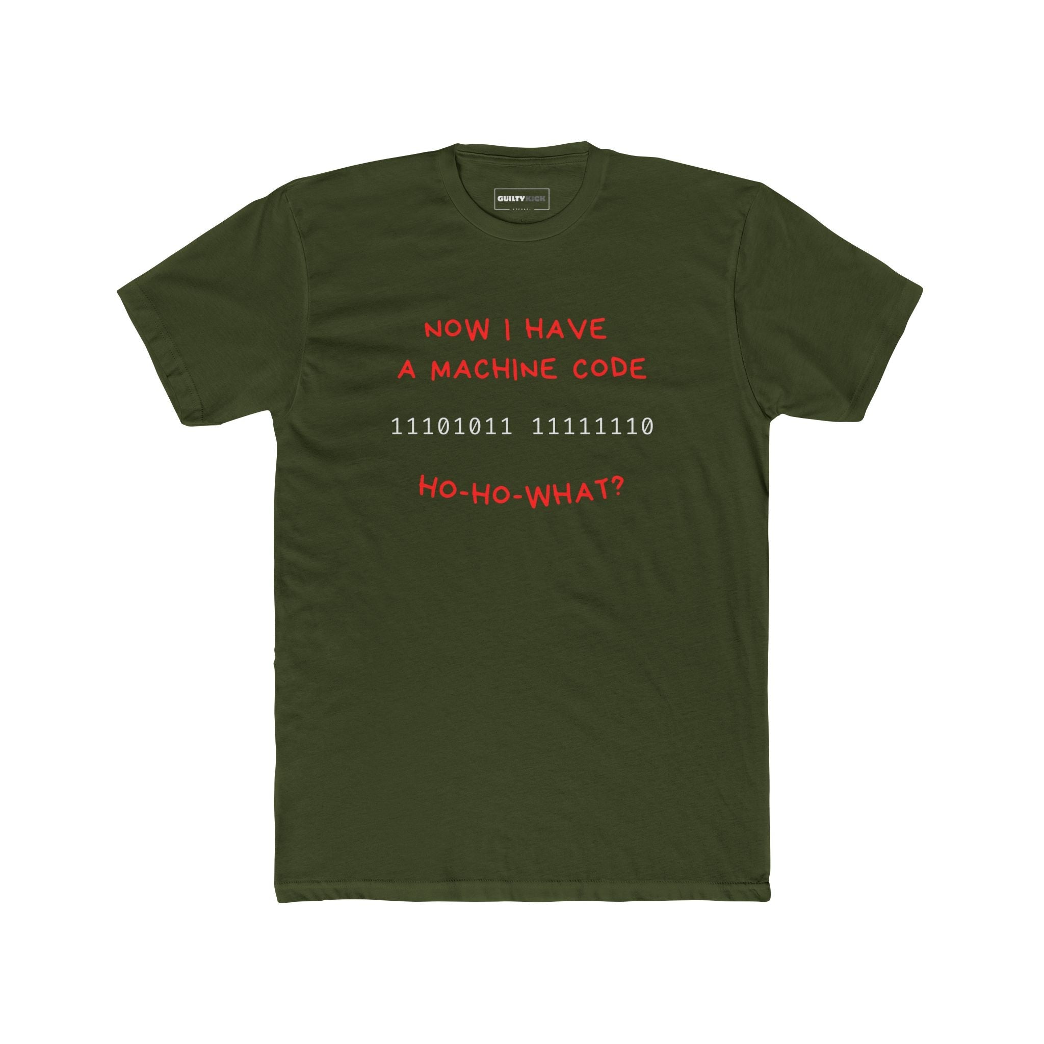 The "Ho - Ho - What?" Programmer Holiday Action Movie Parody Tee - Guilty Kick Apparel