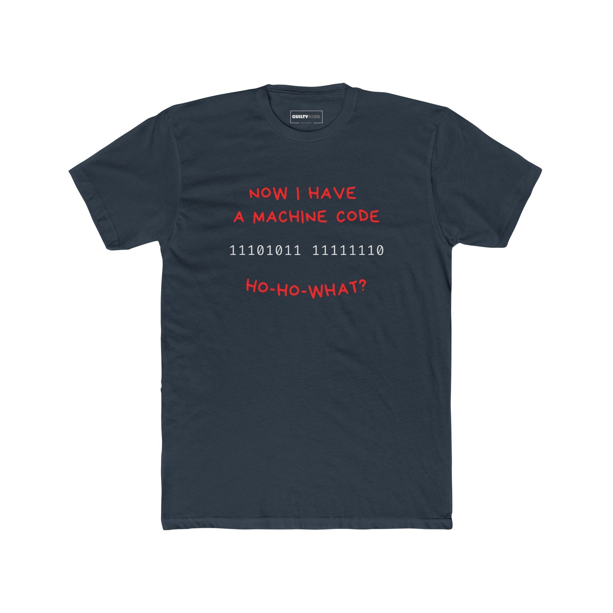 The "Ho - Ho - What?" Programmer Holiday Action Movie Parody Tee - Guilty Kick Apparel