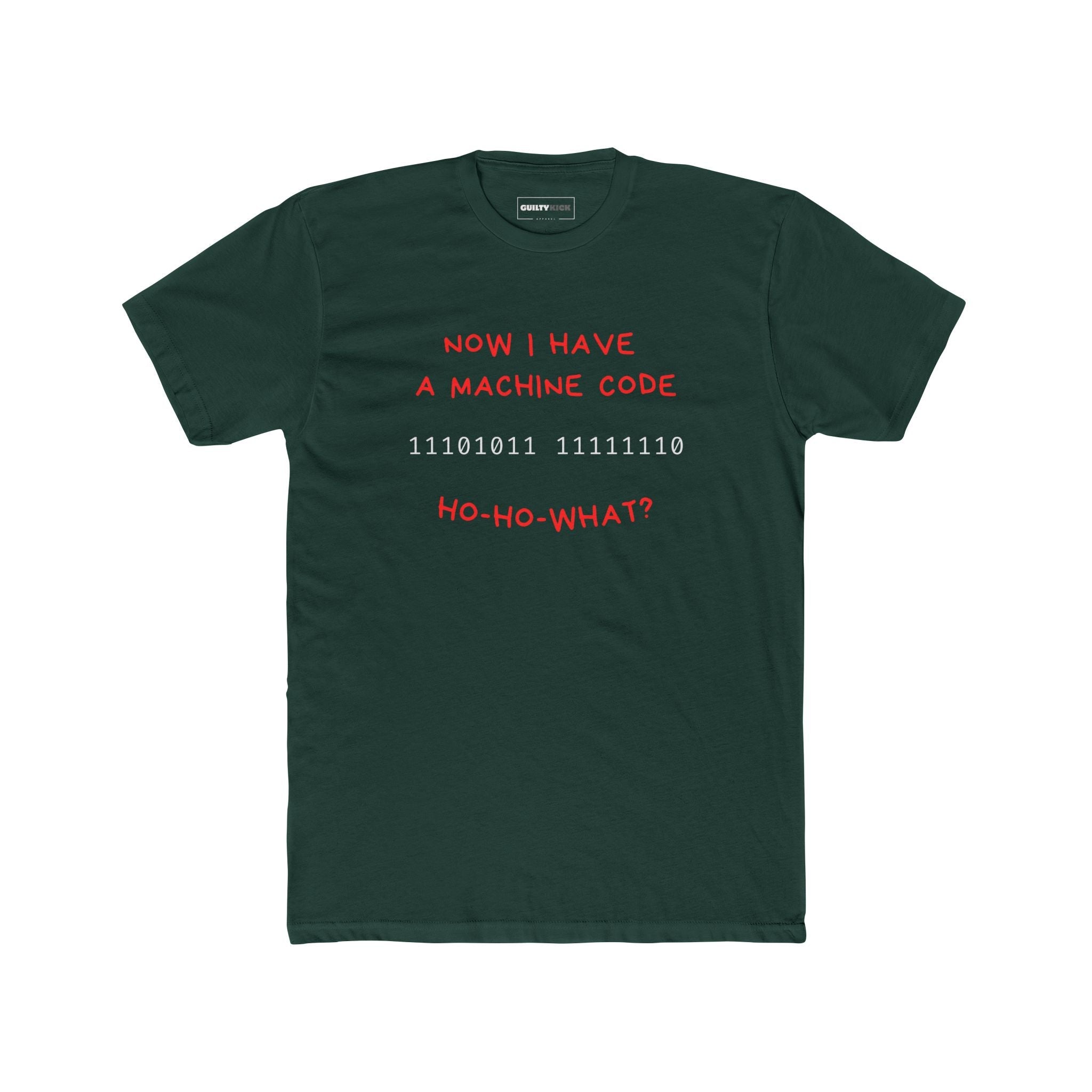 The "Ho - Ho - What?" Programmer Holiday Action Movie Parody Tee - Guilty Kick Apparel