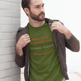 The "Ho - Ho - What?" Programmer Holiday Action Movie Parody Tee - Guilty Kick Apparel