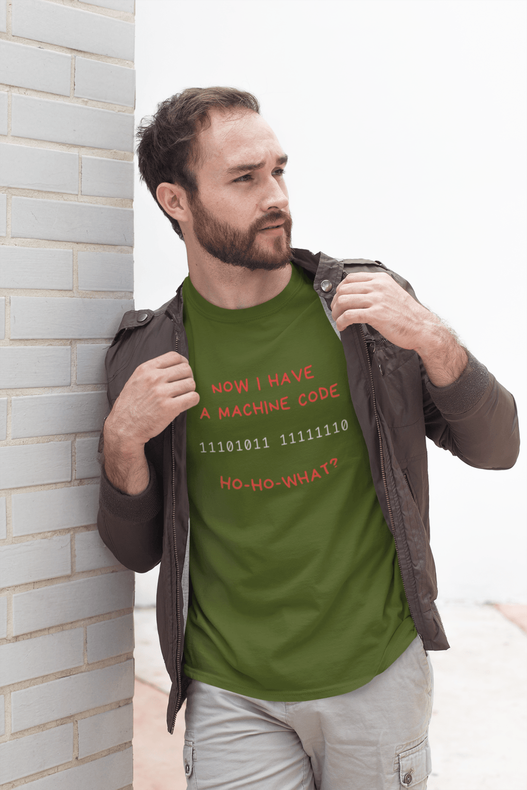 The "Ho - Ho - What?" Programmer Holiday Action Movie Parody Tee - Guilty Kick Apparel