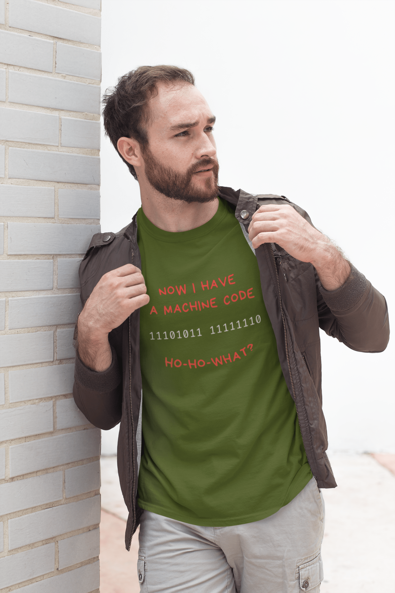 The "Ho - Ho - What?" Programmer Holiday Action Movie Parody Tee - Guilty Kick Apparel