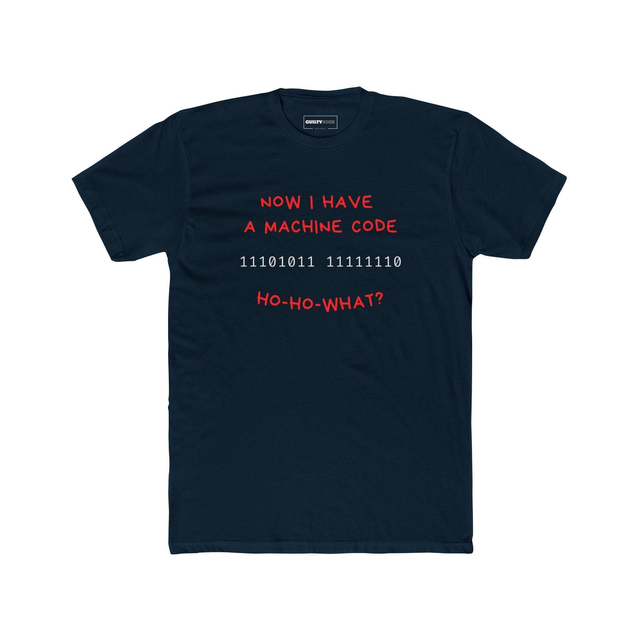 The "Ho - Ho - What?" Programmer Holiday Action Movie Parody Tee - Guilty Kick Apparel