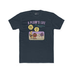 The life of a plum, Vintage Cartoon Fruit Satire T-shirt - Guilty Kick Apparel