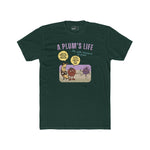 The life of a plum, Vintage Cartoon Fruit Satire T-shirt - Guilty Kick Apparel