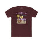 The life of a plum, Vintage Cartoon Fruit Satire T-shirt - Guilty Kick Apparel
