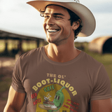 The Ol' Boot - Liquor Cafe T-Shirt: Red Hot Texas Chili | Funny Vintage Diner Mascot Tee | We'll Bring Flowers to Your Funeral - Guilty Kick Apparel