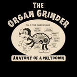 The Organ Grinder Retro Anatomy T-Shirt Vintage 1930s Cartoon Dog Meltdown Graphic Tee - Guilty Kick Apparel