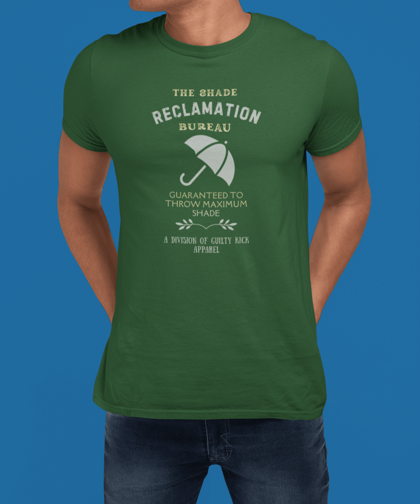 The Shade Reclamation Bureau "Throw Maximum Shade" Vintage Graphic T-Shirt, The Brand New Vintage Sunbaked Collection - Guilty Kick Apparel