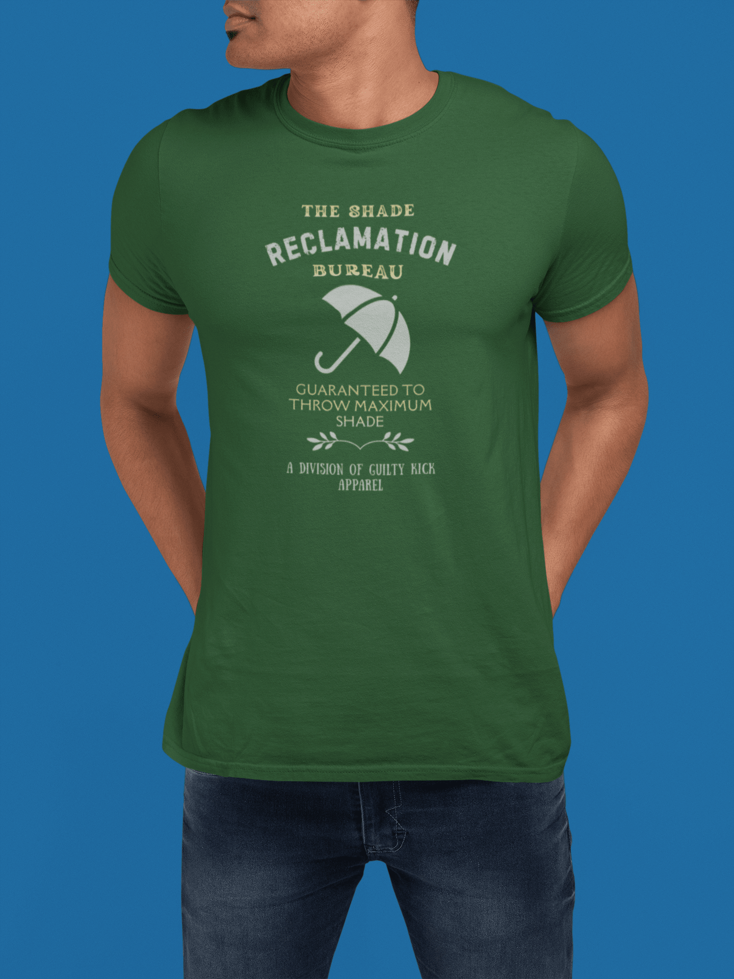 The Shade Reclamation Bureau "Throw Maximum Shade" Vintage Graphic T-Shirt, The Brand New Vintage Sunbaked Collection - Guilty Kick Apparel