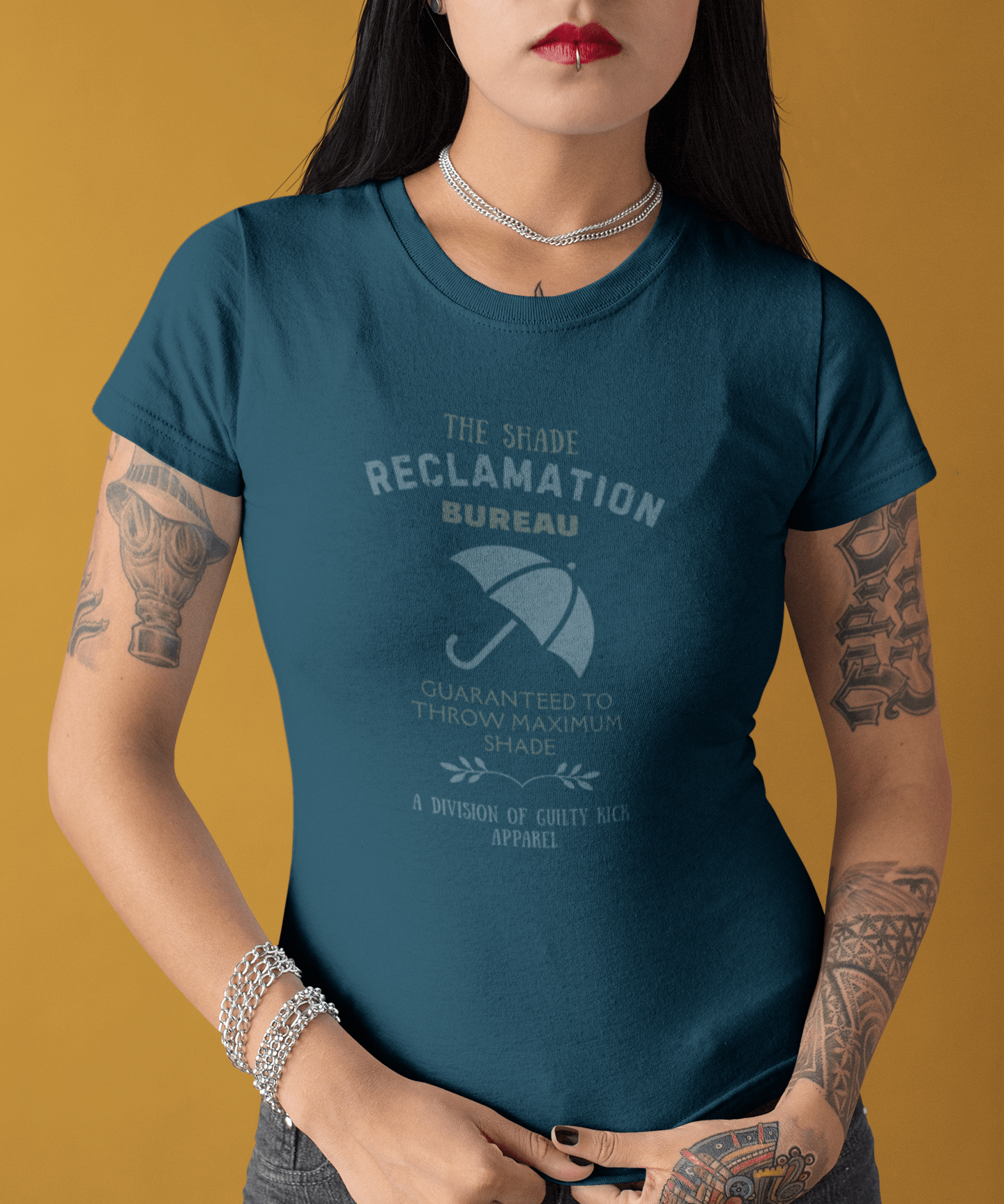 The Shade Reclamation Bureau "Throw Maximum Shade" Vintage Graphic T-Shirt, The Brand New Vintage Sunbaked Collection - Guilty Kick Apparel
