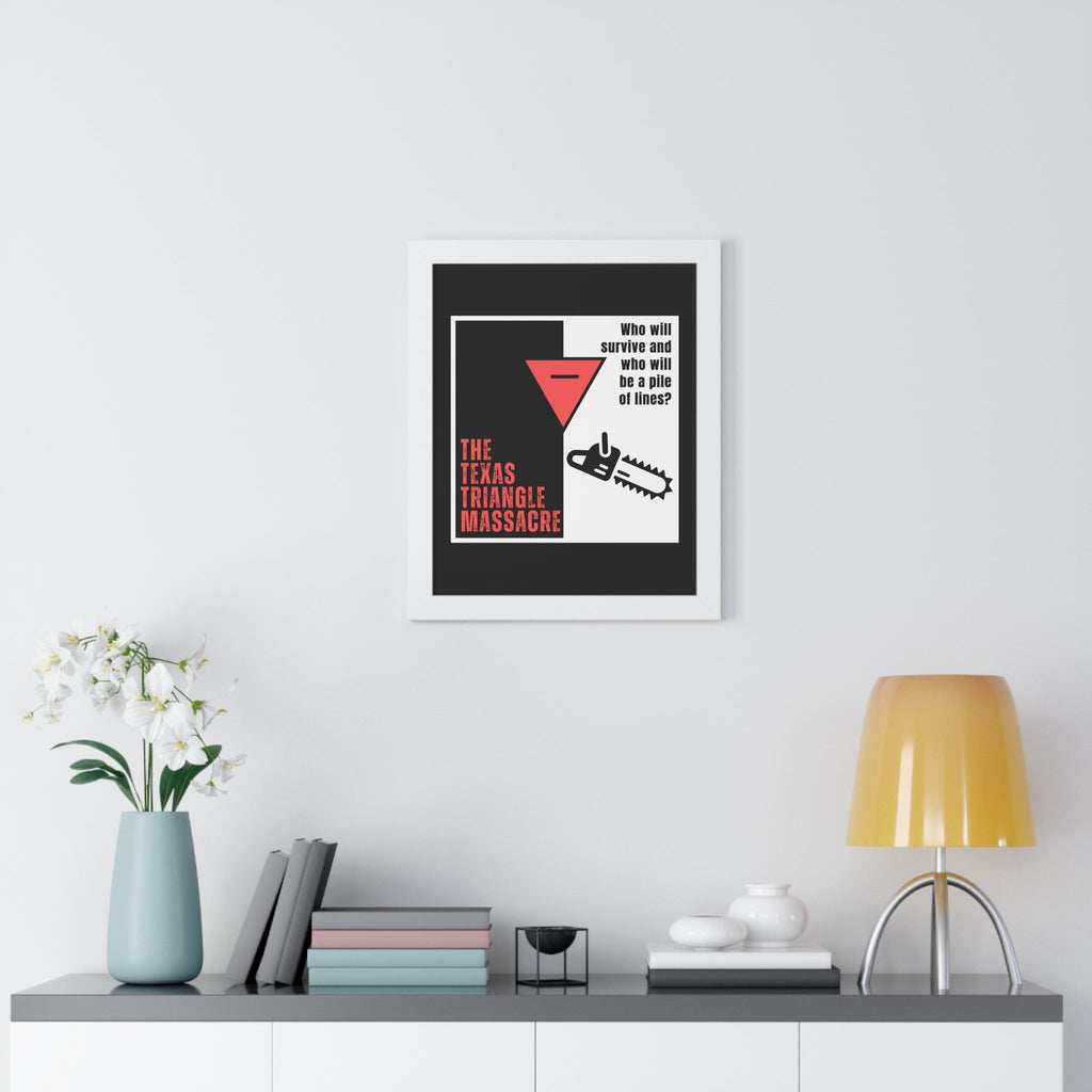 The Texas Triangle Massacre, Funny Minimalist Horror Movie Parody Poster Art - Guilty Kick Apparel