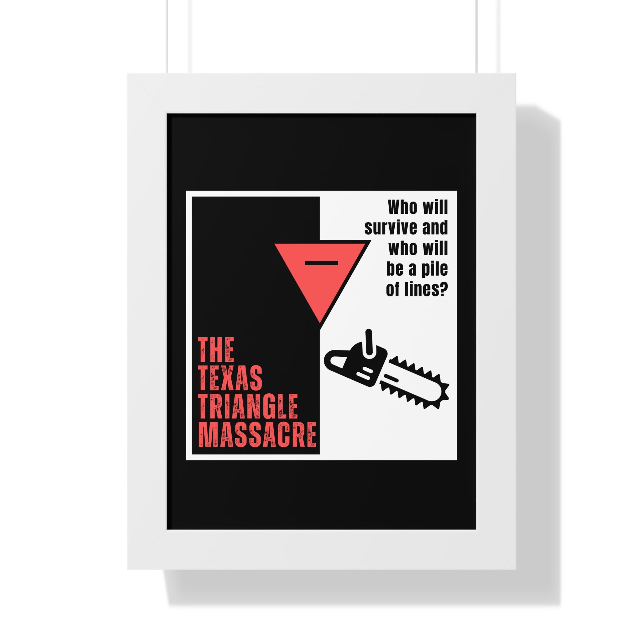 The Texas Triangle Massacre, Funny Minimalist Horror Movie Parody Poster Art - Guilty Kick Apparel