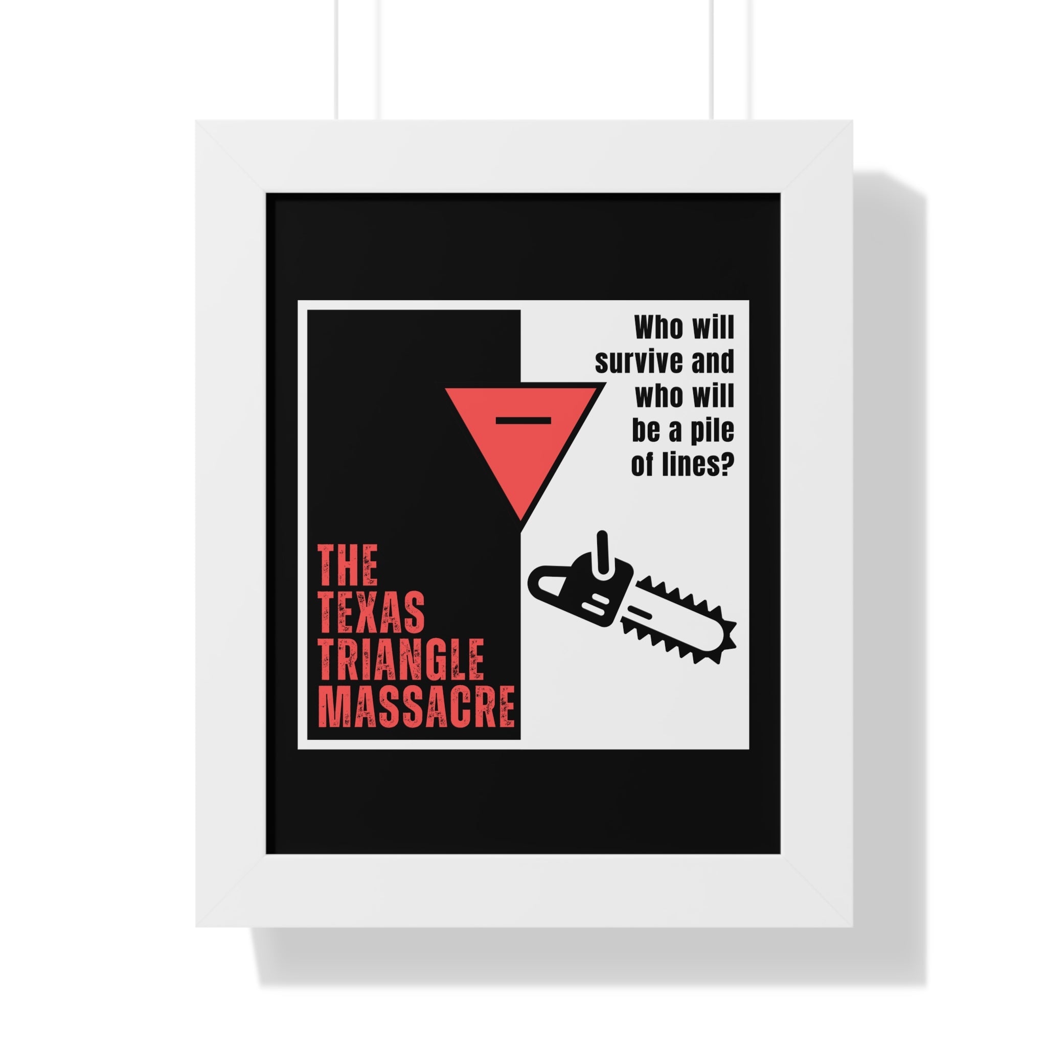 The Texas Triangle Massacre, Funny Minimalist Horror Movie Parody Poster Art - Guilty Kick Apparel