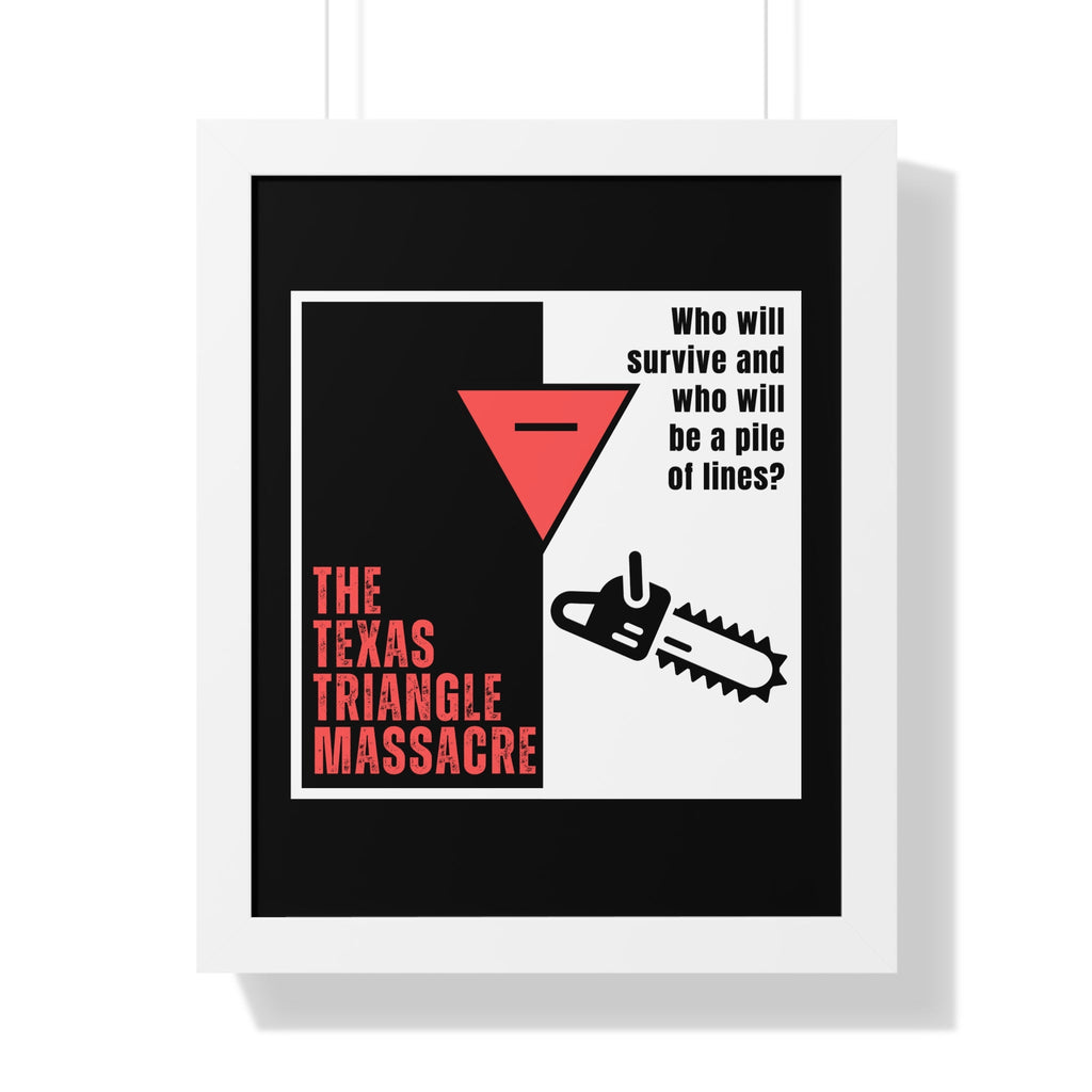 The Texas Triangle Massacre, Funny Minimalist Horror Movie Parody Poster Art - Guilty Kick Apparel