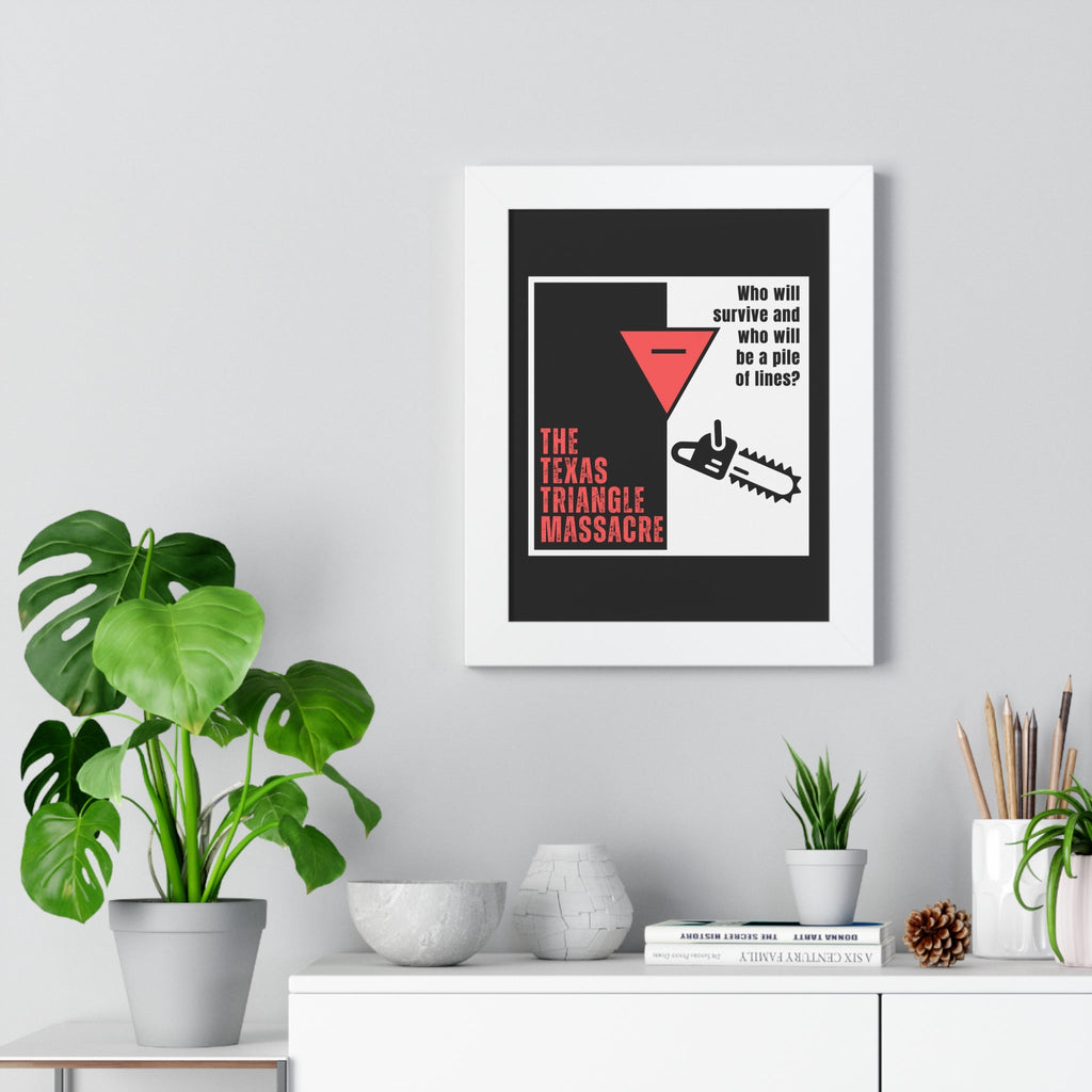 The Texas Triangle Massacre, Funny Minimalist Horror Movie Parody Poster Art - Guilty Kick Apparel