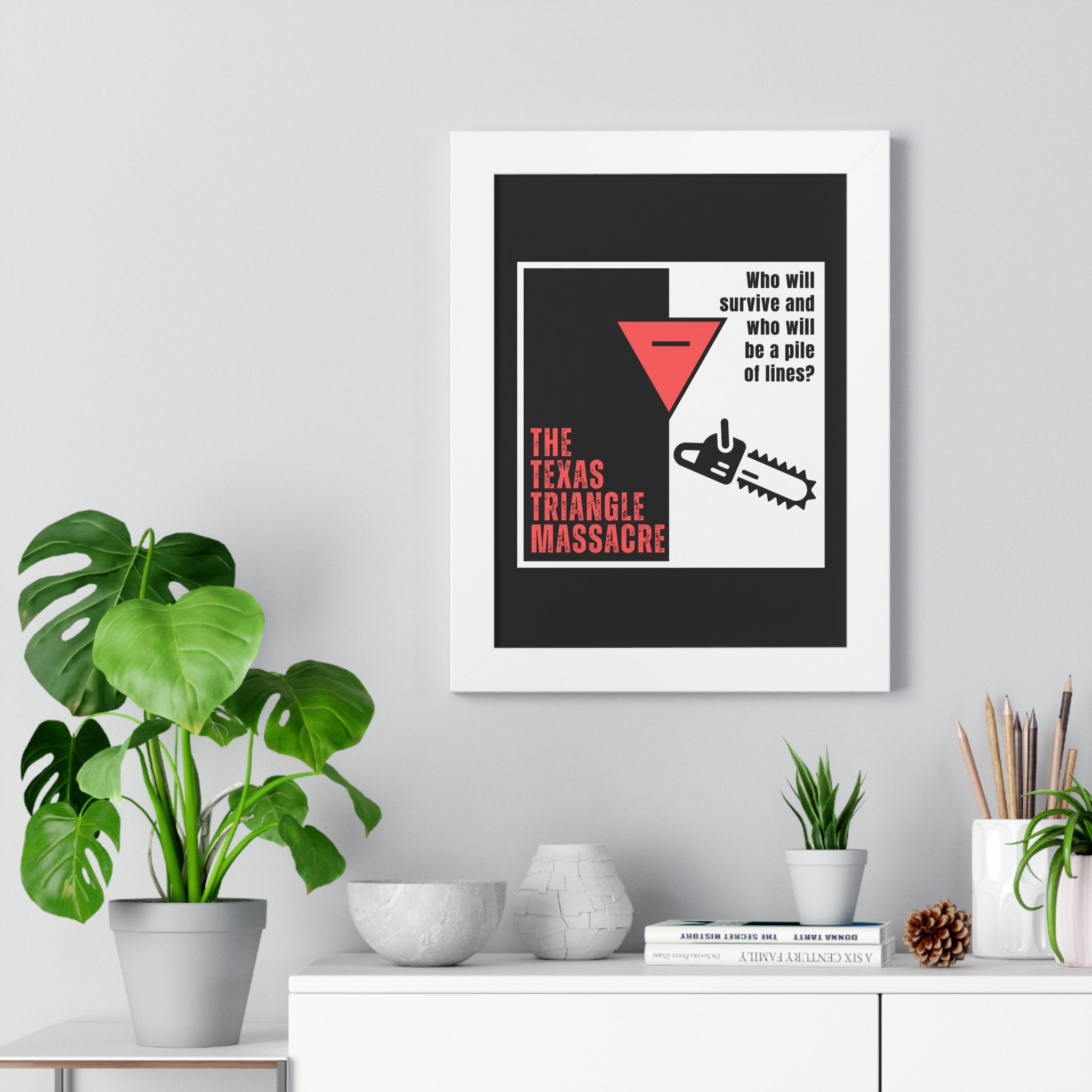 The Texas Triangle Massacre, Funny Minimalist Horror Movie Parody Poster Art - Guilty Kick Apparel