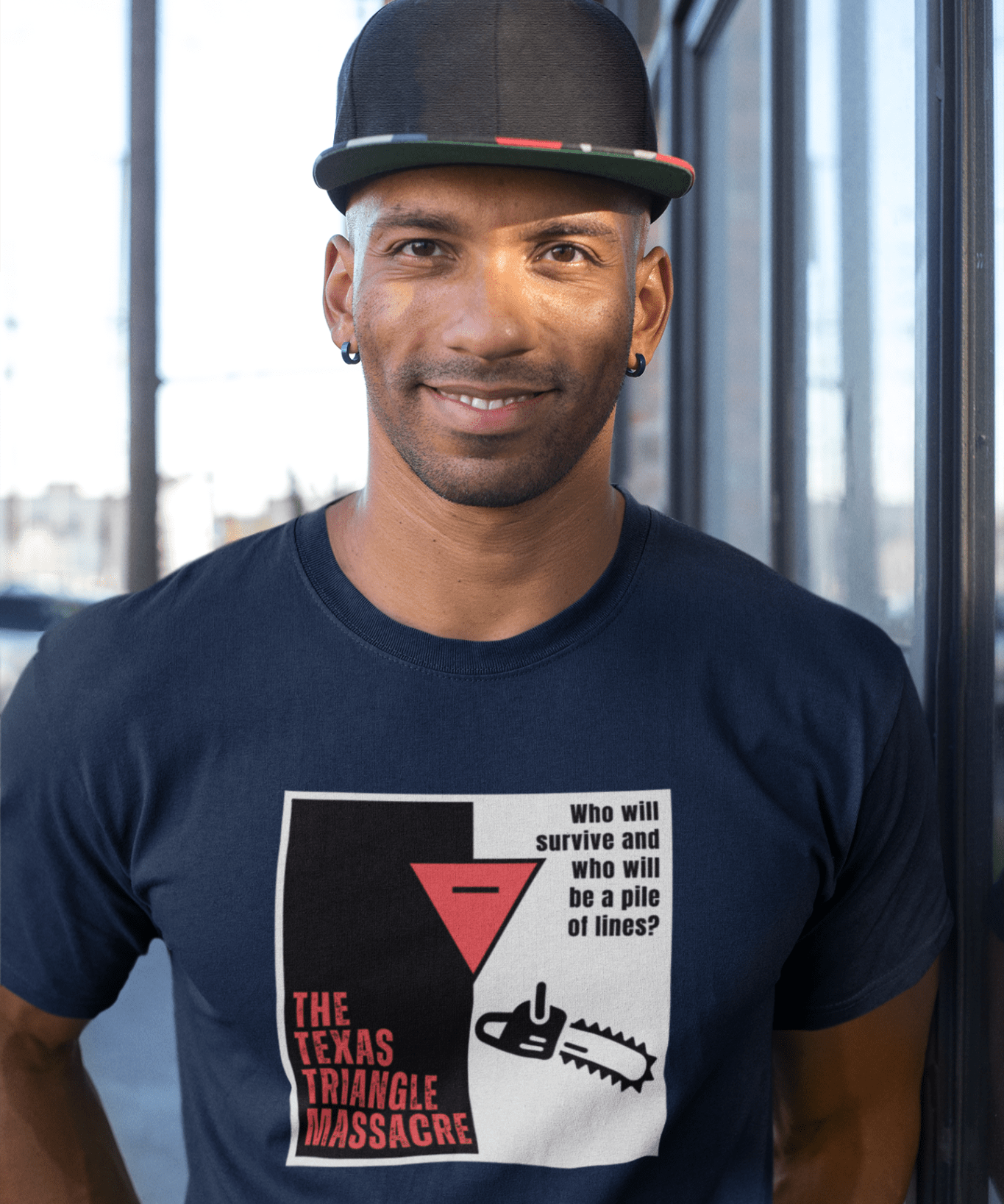 The Texas Triangle Massacre, Funny Minimalist Horror Movie Parody T-Shirt - Guilty Kick Apparel