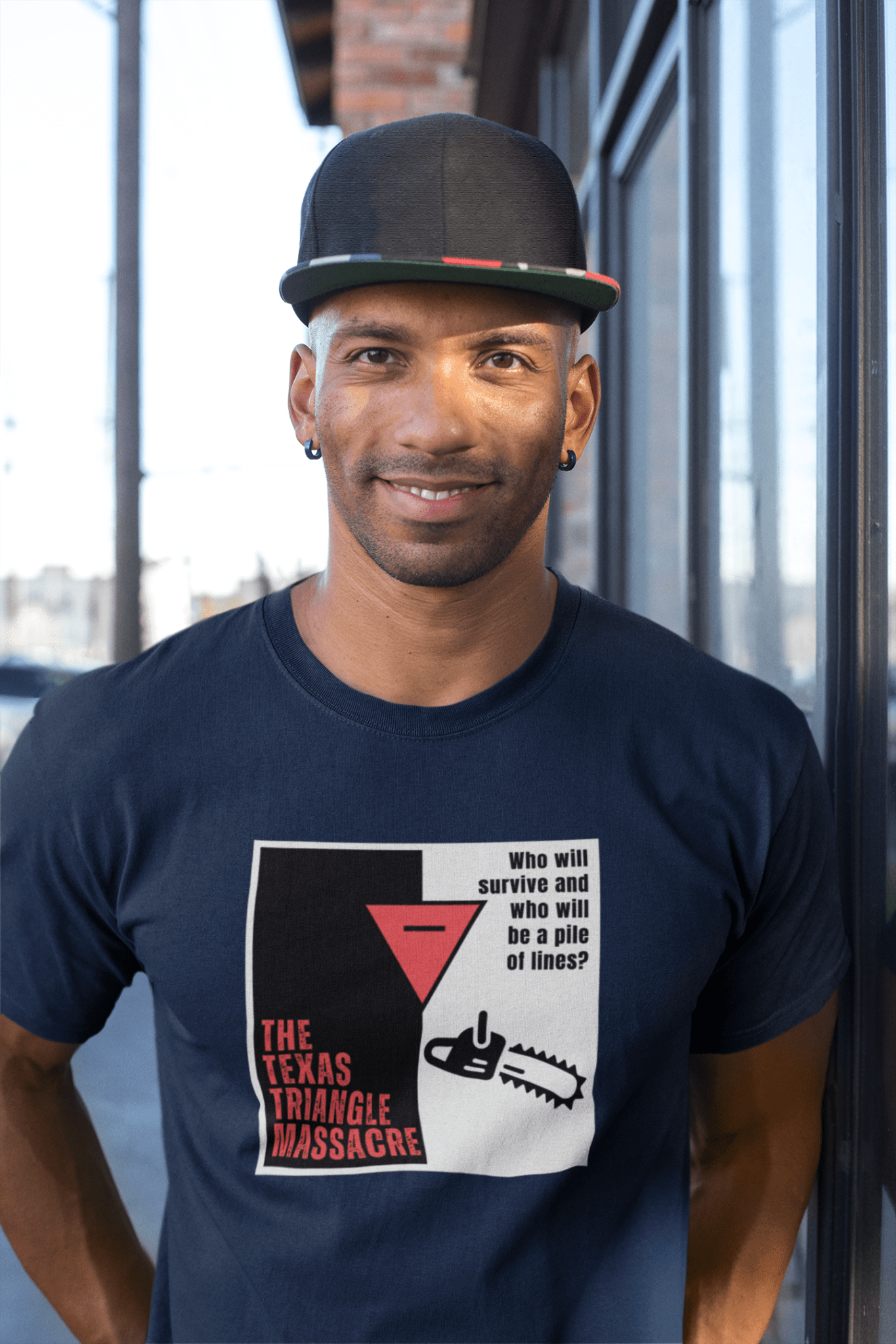 The Texas Triangle Massacre, Funny Minimalist Horror Movie Parody T-Shirt - Guilty Kick Apparel